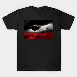 Broken Heart in the Clouds /  Broken Hearts Unwind Designs T-Shirt